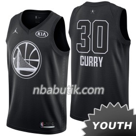 NBA Børn Trøje Golden State Warriors Stephen Curry 30 2018 All Star Jordan Brand Sort Swingman